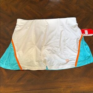 Wilson White Skort with Blue and Orange Accents NWT